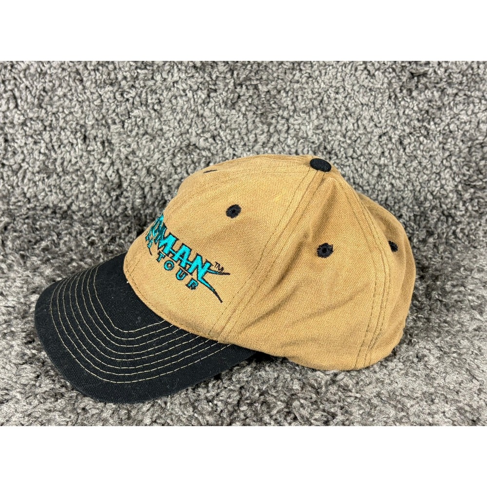 Vintage 1996 MTV Dennis Rodman World Tour Hat Top of the World Tan Strapback Cap - Picture 5 of 8
